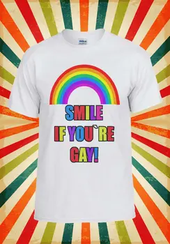 Усмихнете се, ако ти си гей, Модел Забавен Мъж жена жилетка, риза, тениска Унисекс 833