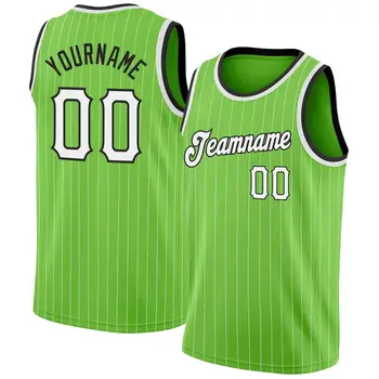 Върховете от Баскетболния Тениски Зелен Цвят За Поръчка за Мъже, Персонални Команден Топ Унисекс от Джърси
