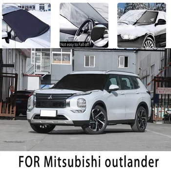 Авто снежната покривка за Mitsubishi outlander, защита от сняг, топлоизолация, козирка, антифриз, защита от вятър и температури, автомобилни аксесоари