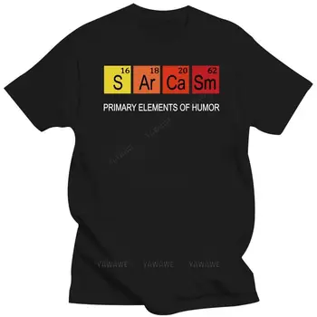 Периодичната Таблица на Основните Елементи на Хумор мъжка Тениска S Ar Ca Sm Научна градинска облекло Сарказъм Химия тениска хип-хоп тениска