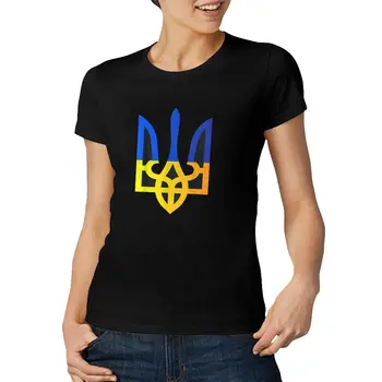Тениска с графичен принтом Хартата на Украйна, Летни Дамски Потници, тениски, дрехи за момичета, дамски дрехи, тениски harajuku, реколта Кратки