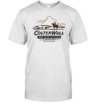 Нова риза Colter Wall Under The Big Sky Класически бял цвят Унисекс S-5XL VE1317 с дълъг ръкав
