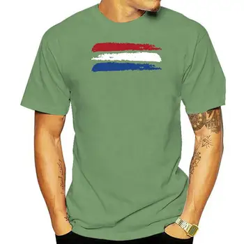 Мъжки реколта тениска с шапки в ретро стил, флаг Холандия, Холандия, памучен дрехи S-3xl, Реколта риза нов стил против бръчки
