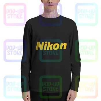 2021 Снимка на логото на фотоапарати Nikon, тениски с дълъг ръкав, тениска, рядка ежедневни градинска облекло в стил хип-хоп