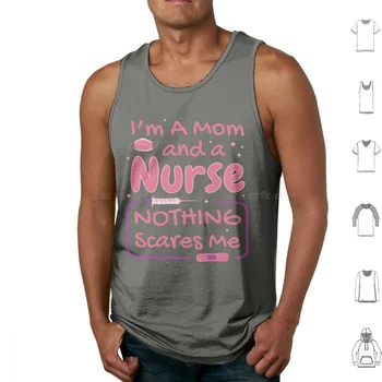 Аз съм майка И сестра, на мен нищо не плаши, Майка И сестра, Тениски със забавни цитати, памук, с принтом-Цитат на медицинските сестри, Розово лекарство