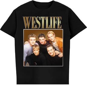Westlife тениска за мъже и жени Westlife Реколта тениска в ретро стил Westlife boy band Pop band тениска за фенове