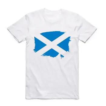 Лятна Ежедневни тениска с кръгло деколте и къс ръкав Унисекс За мъже и жени с шотландски флага, модни тениски с качествено принтом