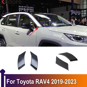 За Toyota RAV4 РАВ 4 2019-2022 2023, Декорация на стъкла A и C от въглеродни влакна, Декоративна Стикер, Аксесоари за външността на автомобила