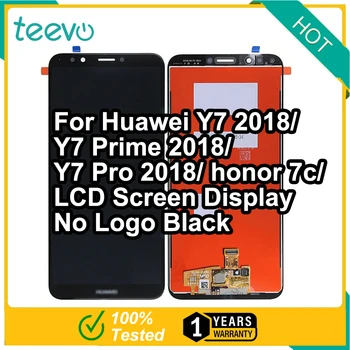 Teevo LCD дисплей за Huawei У 7 2018/У 7 Prime 2018/У 7 Pro 2018/honor 7c/Без лого/Экранный дисплей и цифров преобразувател с докосване на екрана Черен