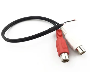 Автомобилен колан кабели Двойна RCA аудио кабел с жак, екранирани кабели, автомобили аудиолиния 20 см