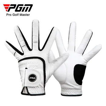 Ръкавици за голф PGM, мъжки ръкавици от овча кожа, Дишащи Нескользящие ръкавици за възрастни, Единични