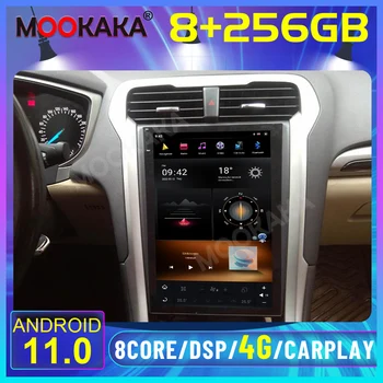 Android 11 8 + 256 GB Qualcomm Tesla Екран За 2013-2018 Ford Mondeo Fusion MK5 Автомобилен Мултимедиен Плейър GPS Радио Стерео Корона