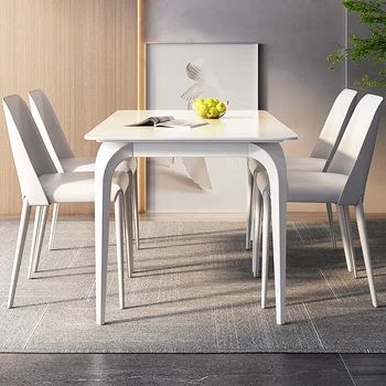 Прости бели кухненски маси, администратор, маса за Хранене със скандинавски сланцевом стил, с Луксозна Модерна Малка мебели Tavoli Da Pranzo HD50CZ