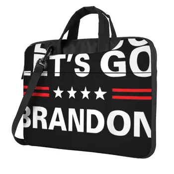 Чанта за лаптоп Let ' s Go Brandon Защитен Калъф За Лаптоп С Консервативно Флага на САЩ За Macbook Air и HP 13 14 15 Бизнес Чанта За Компютър