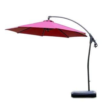Отворен чадър от слънцето, Завъртане регулируема водоустойчив Римски Голям чадър от слънце Във вътрешния двор, чадъри за двор