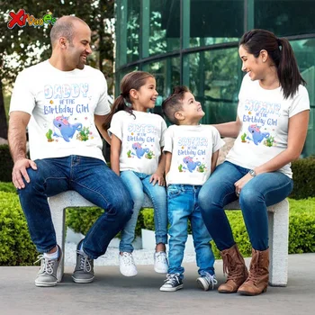 Подходящ за семейна лятна почивка комплекти, подходящи за семейства Тениски, Лятна тениска с изображение на детска кит, дрехи за жени, дрехи за момичета