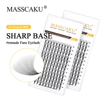 Готови фен MASSCAKU на остри основа за изграждане на миглите Sharp Thin Root Volume Fans високо качество на Едро на аксесоари за удължаване на миглите