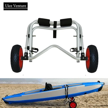 Преносима сгъваема количка за превоз на каяк с подвижни колела и алуминиева универсална гума ръчна количка за кану-каяк