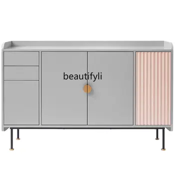 Ютия, кухненски шкаф в кремовом стил, Страничен шкаф за хол шкаф за съхранение на домакински мултифункционален шкаф