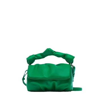 Z Brand Small Мъкна Folded Cloud Женствена чанта през рамо Ежедневни чанти за жени Дизайнерски рамо Бели, Зелени и Черни портфейли