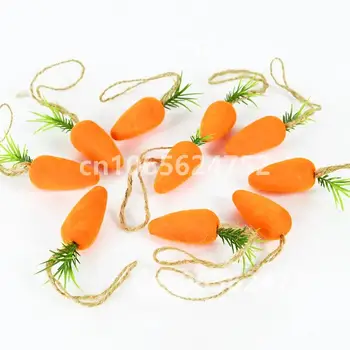 10 парчета изкуствена ряпа, висулка, Мини-Великден морков, подвесное украса за декор Великден партита, декорация на стените в дома стаята,
