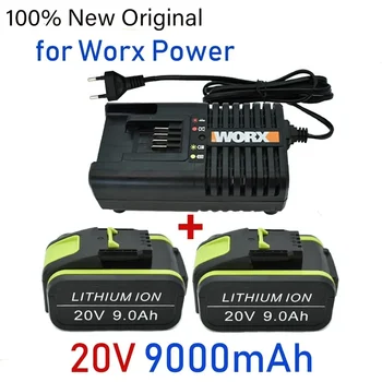 Акумулаторна Литиева батерия за Подмяна на електрически инструменти WORX 20V 9Ah WA3551 WA3553 WX390 WX176 WX178 WX386 WX678 със Зарядно устройство