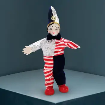 Порцеланова кукла-клоун, кукла-Арлекин, Антични кукла, подарък за Свети Валентин за деца, Гъвкави ставата, украса за Хелоуин за художествени занаяти