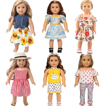Нови дрехи за 17-инчов кукли, модни дебнещ обувки 43-45 см, играчки, кукла за новородени и американската кукла, подарък за момичета