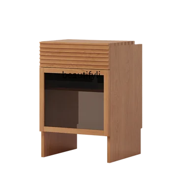 Шкаф за съхранение в скандинавски стил от масивно дърво, страничен шкаф за робот-подметальщика, страничен шкаф за дивана, страничен шкаф за входно антре, холна шкаф