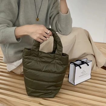 Корейски ежедневни дамски чанти-кофи от фугу, луксозна дизайнерска чанта и чанта 2023 година на издаване, новост от полиэстеровой тъкан на ивици с бродерия