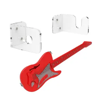 2X Шкаф за китара Акрилни Притежателя за Определяне на дисплея Аксесоари за инструменти Компактна Прозрачна, Гладка повърхност, Компактен Размер