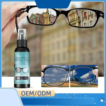 2023 Спрей за ремонт на Размазване на надраскване Лещи за очила Средство за премахване на драскотини на лещите Почистване, Шлифоване на стъкло Реставрирана средство за поддръжка на Дома