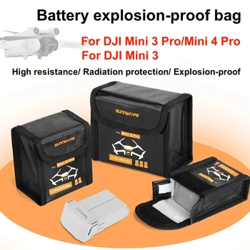 За DJI Mini Pro 3/Mini 4 Pro Батерия Дрона Взрывозащищенная Чанта Литиева Батерия Безопасна Чанта За Съхранение Mini Pro 3 Акумулаторна Чанта