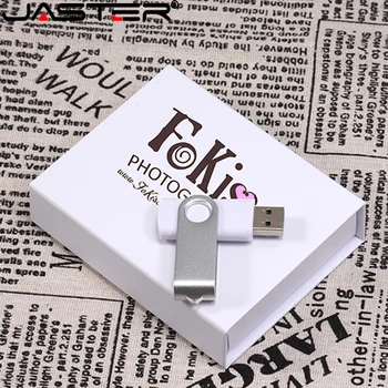 Високоскоростен Въртящи USB Флаш Памет от 64 GB Безплатен Подарък Кутия С Потребителски Логото на Pen Drive Реалния Капацитет на Пластмасова Карта Памет U Disk