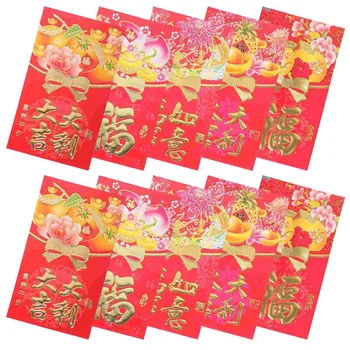 50шт червени пликове за китайската Нова година, пари в пликове на Лунна година 2024