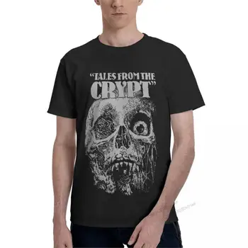 Tales From The Crypt Skull Класическа Мъжка Тениска С къс Ръкав и Кръгло деколте, От Чист Памук 4XL
