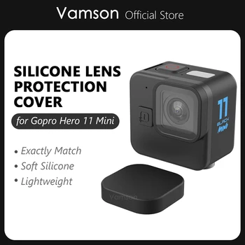 Силиконовата защитна капачка за обектива Vamson за GoPro HERO11, черна мини-защита от прах, капак на обектива за GoPro Hero 11, мини-аксесоари