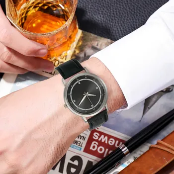 Прости мъжки часовник 2023, Луксозни Модни Дизайнерски Кожени кварцови часовници за мъже, Висококачествени Ежедневни мъжки ръчен часовник Reloj Hombre