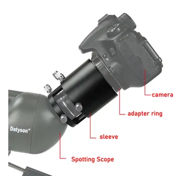 Адаптер на зрителната тръба за Свързване на камерата към зрителната тръба е Подходящ за Nikon, Pentax и Canon, Sony Olympus D / SLR Фотоапарати и телескоп