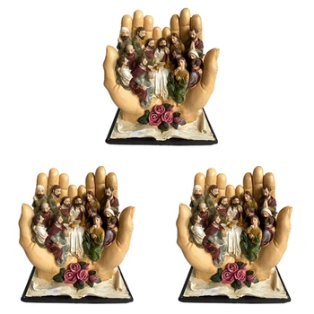 3X Сцената на тайната вечеря Религиозна статуя на Исус и 12 ученици декор за християнски католическата фигурки, декоративни подарък-A