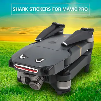 За DJI Mini Pro 3/MAVIC3/AIR2S/Mavic 2 Стикер с изображение на Смайлика Акула В Тялото Стерео Щампована Анимационна Стикер