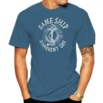 На същия кораб, на другия ден, море, лодка за моряците, каране на лодка, плажен ветроходство, класическа тениска Te 2022, модна тениска на тениска от 100% памук