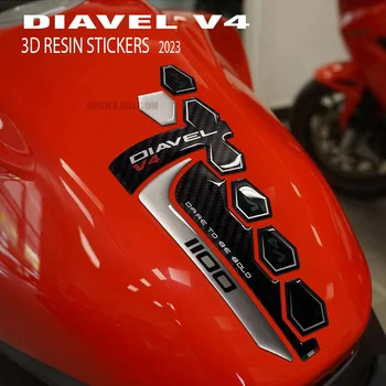Тампон на резервоар и Аксесоари за мотоциклети Тампон на резервоар Протектор 3D Набор от стикери от епоксидна смола за Ducati Diavel V4 2023-