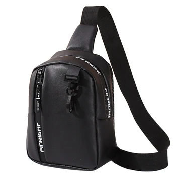 Дамски нагрудная чанта Прост и модерен контрастен цвят чанта на едно рамо, с широк пагон, когато мотоциклетът чанта-пакетче