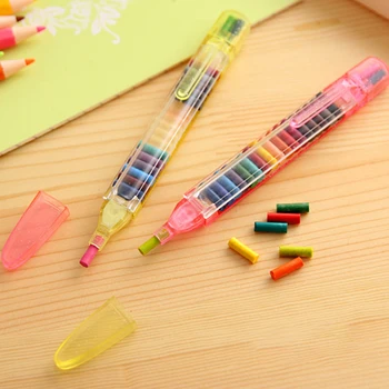 20 цвята Преносим молив, креативна восъчна писалка с красиви графити за деца, аксесоари за рисуване, студентски нетоксични канцеларски материали