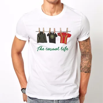 Мъжки ризи с писмото принтом, потници, тениски Homme Casuals, футболист на Уелс, тераса, модерна ежедневна тениска