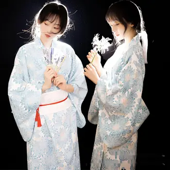 Кимоно Божествената момичета, женски костюм за фотография, традиционната рокля, подобрено рокля, Японското кимоно с камелией