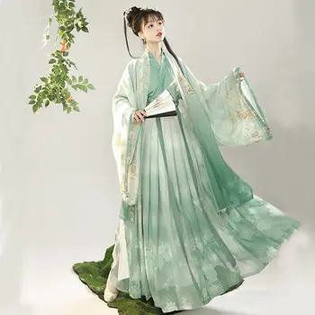 Женствена рокля Hanfu, китайската традиционна реколта принцесо, Кралят костюм за Хелоуин, Ориенталски костюм за народни танци на Династията Танг
