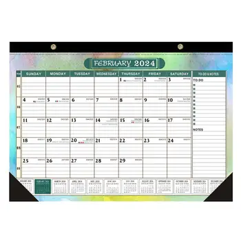 Стенен календар в 2024 година от януари до декември Прост месечен стенен календар за една година за дома, Окачен Календар на работното място на стената на приемната стая