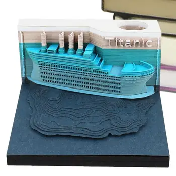 3D бележник за водене на записки Хартия с led подсветка 3D бележник за водене на записки празничен подарък на батерии десктоп украса, реалистична, за да се учат в училищата
